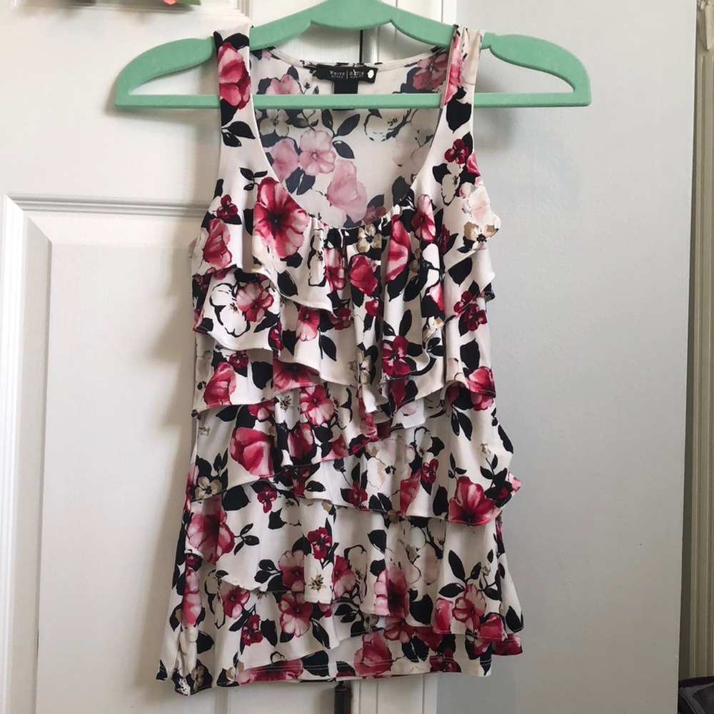 White House Black Market ruffle top